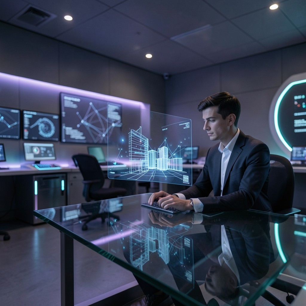 Modern independent research lab in Bangkok with analysts reviewing decentralized network architecture